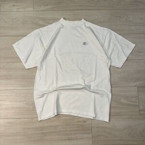 Vintage 90s Starter Brand Blank Shirt Size Large White USA Essential Soft